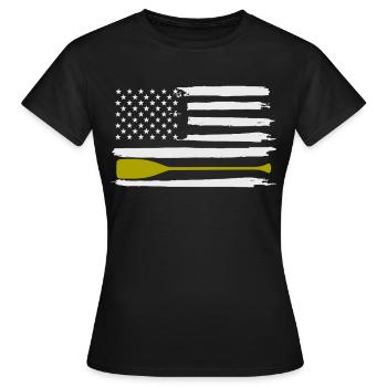 Rudern Rudern Rudern - Frauen T-Shirt - Schwarz - Vorne - AI Model Female 172 dark (172cm)