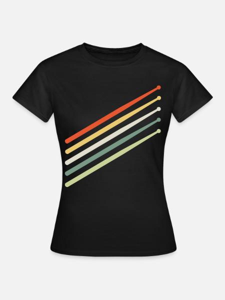Drummer Drumsticks - Frauen T-Shirt - Schwarz