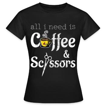 Coiffeur Coiffeur Coiffeur Coiffeur - T-shirt Femme - noir - Devant - AI Model Female 172 dark (172cm)