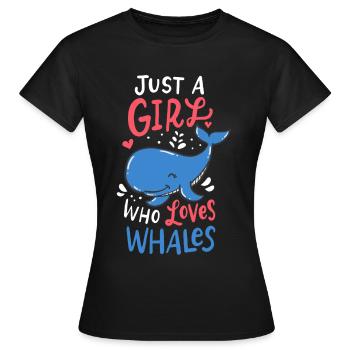 whales - T-shirt Femme - noir - Devant - AI Model Female 172 dark (172cm)