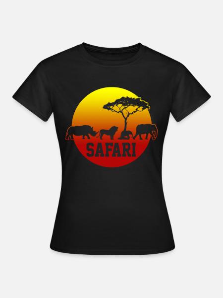 Safari - Dame-T-shirt - sort