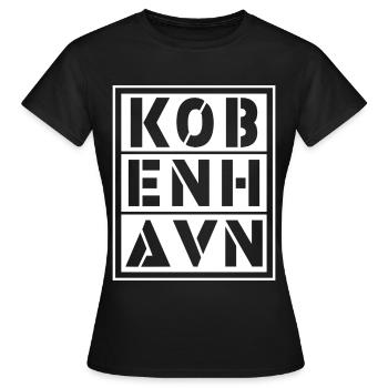 Copenhague - T-shirt Femme - noir - Devant - AI Model Female 172 dark (172cm)