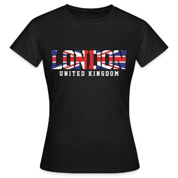 London - Women's T-Shirt - black - Front - AI Model Female 172 dark (172cm)