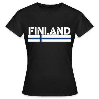 Finland - Women's T-Shirt - black - Front - AI Model Female 172 dark (172cm)