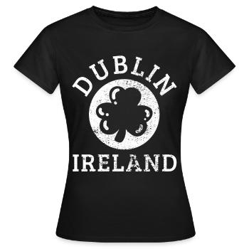 Dublin - Frauen T-Shirt - Schwarz - Vorne - AI Model Female 172 dark (172cm)