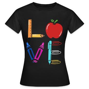 professeur - T-shirt Femme - noir - Devant - AI Model Female 172 dark (172cm)
