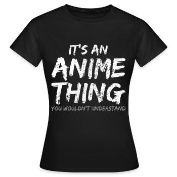 Anime - Women's T-Shirt - black - Front - AI Model Female 172 dark (172cm)