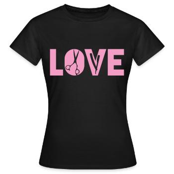 Coiffeur Coiffeur Coiffeur Coiffeur - T-shirt Femme - noir - Devant - AI Model Female 172 dark (172cm)