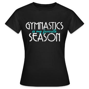 Gymnastik - Frauen T-Shirt - Schwarz - Vorne - AI Model Female 172 dark (172cm)