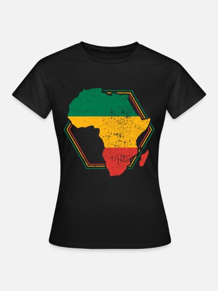 Carte Afrique - T-shirt Femme - noir