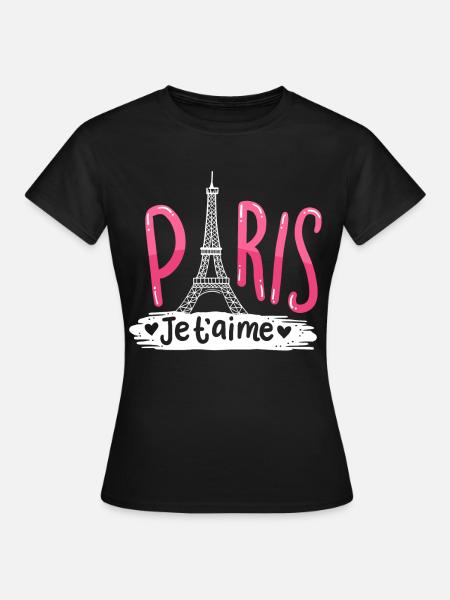 Pariser Eiffelturm - Frauen T-Shirt - Schwarz