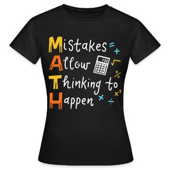 Mathelehrer - Frauen T-Shirt - Schwarz - Vorne - AI Model Female 172 dark (172cm)