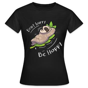 Faultier Witzig Sprichwort - Frauen T-Shirt - Schwarz - Vorne - AI Model Female 172 dark (172cm)