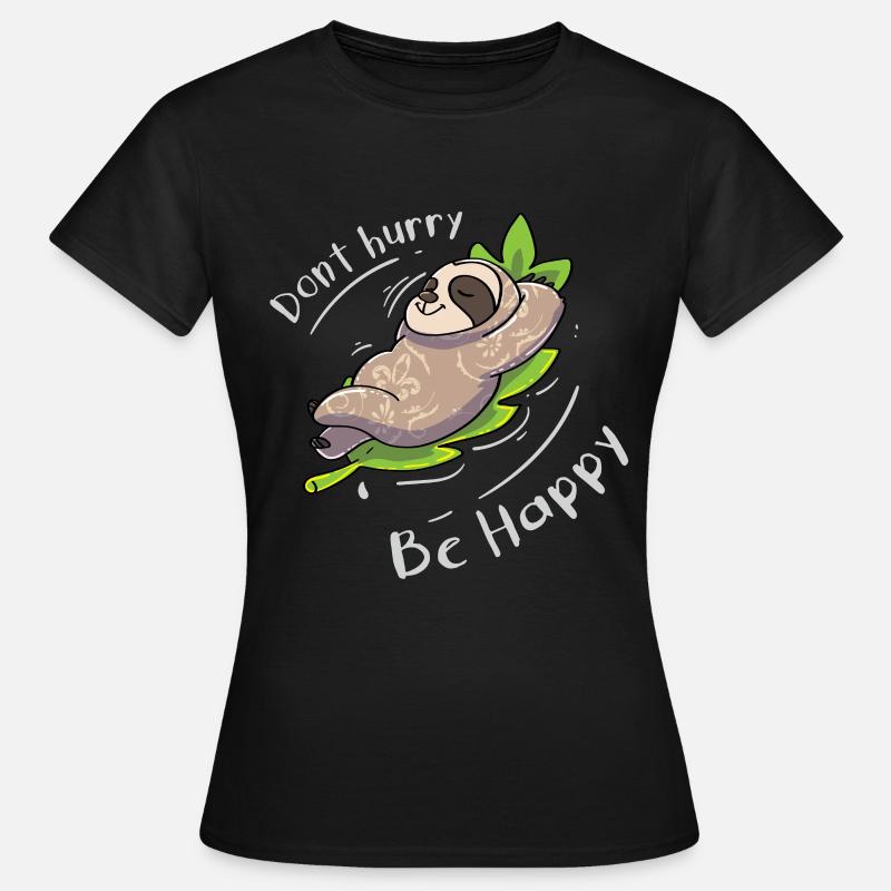 Sloth Funny Saying - Women's T-Shirt - black