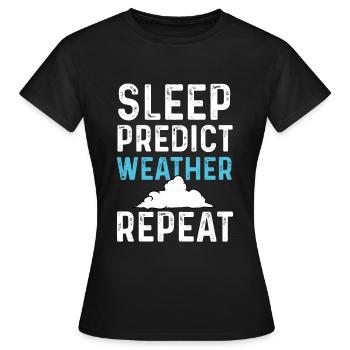 Wetter Meteorologe - Frauen T-Shirt - Schwarz - Vorne - AI Model Female 172 dark (172cm)