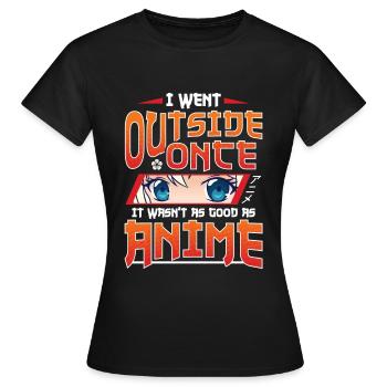 Anime - Women's T-Shirt - black - Front - AI Model Female 172 dark (172cm)