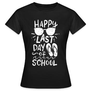 Dernier jour d'école pour les vacances d'été - T-shirt Femme - noir - Devant - AI Model Female 172 dark (172cm)
