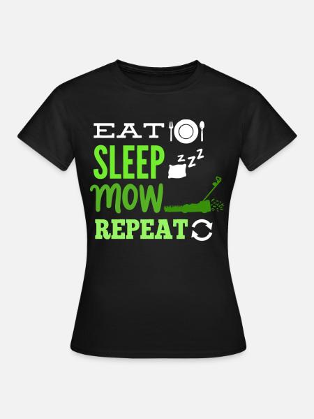 Rasenmähen Rasenmäher - Frauen T-Shirt - Schwarz