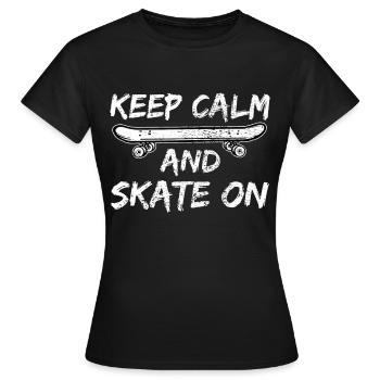 Planche à roulettes Planche à roulettes - T-shirt Femme - noir - Devant - AI Model Female 172 dark (172cm)