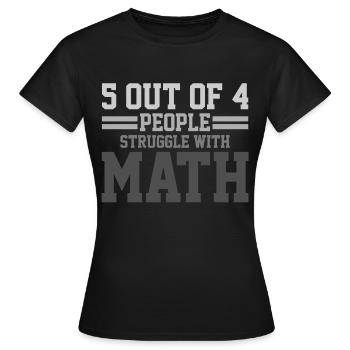 Mathelehrer - Frauen T-Shirt - Schwarz - Vorne - AI Model Female 172 dark (172cm)