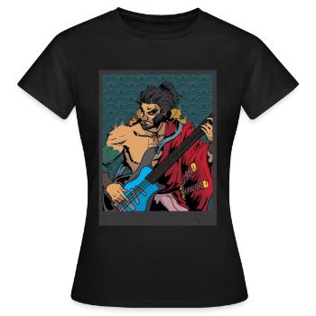 guitar player - Women's T-Shirt - black - Front - AI Model Female 172 dark (172cm)
