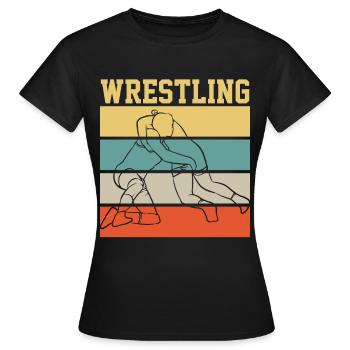 Ringen - Frauen T-Shirt - Schwarz - Vorne - AI Model Female 172 dark (172cm)