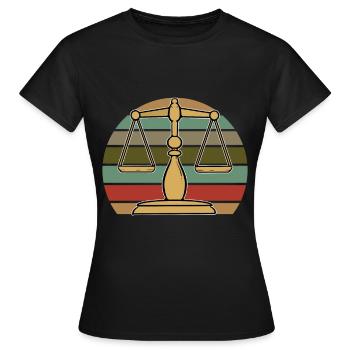 Tribunal Justice Droit - T-shirt Femme - noir - Devant - AI Model Female 172 dark (172cm)