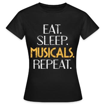 Théâtre musical - T-shirt Femme - noir - Devant - AI Model Female 172 dark (172cm)