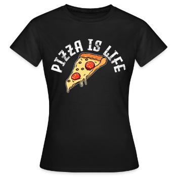 Pizza Pizza Pizza - T-shirt Femme - noir - Devant - AI Model Female 172 dark (172cm)