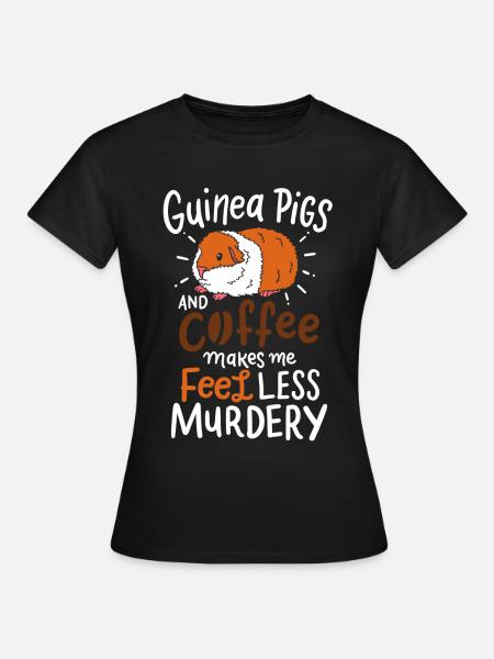 Meerschweinchen - Dame-T-shirt - sort