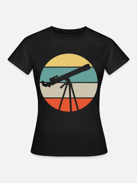 Teleskop Astronomie - Frauen T-Shirt - Schwarz