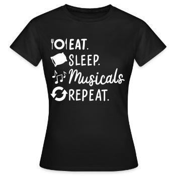 musical - T-shirt Femme - noir - Devant - AI Model Female 172 dark (172cm)
