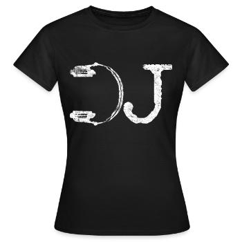 DJ DJ - Frauen T-Shirt - Schwarz - Vorne - AI Model Female 172 dark (172cm)