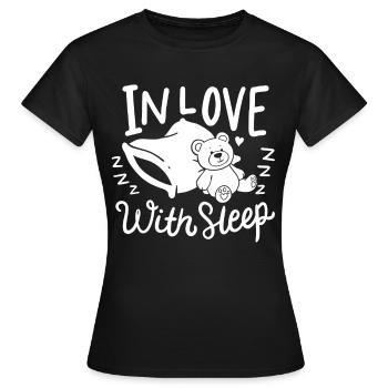 Sleep - Women's T-Shirt - black - Front - AI Model Female 172 dark (172cm)