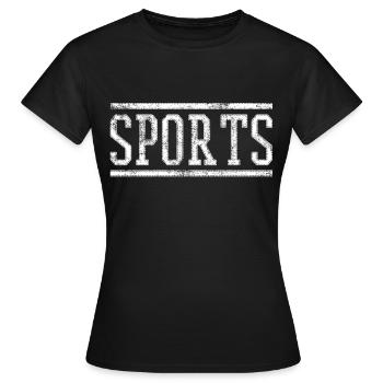 sportif - T-shirt Femme - noir - Devant - AI Model Female 172 dark (172cm)
