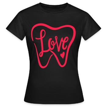dents - T-shirt Femme - noir - Devant - AI Model Female 172 dark (172cm)