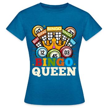 bingo - Women's T-Shirt - antique blue sapphire heather - Front - AI Model Female 172 dark (172cm)