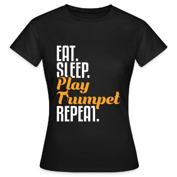 Trompette trompette - T-shirt Femme - noir - Devant - AI Model Female 172 dark (172cm)