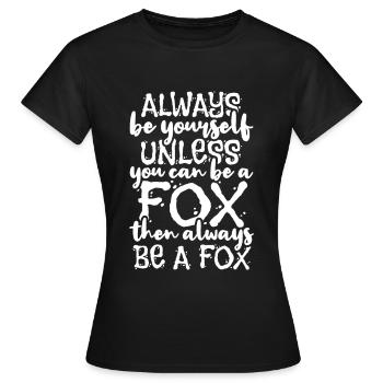 Foxes Fox - Women's T-Shirt - black - Front - AI Model Female 172 dark (172cm)