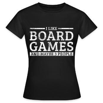 Board game board game - Women's T-Shirt - black - Front - AI Model Female 172 dark (172cm)