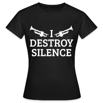 Trompette trompette - T-shirt Femme - noir - Devant - AI Model Female 172 dark (172cm)