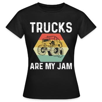 Monstertrucks - Frauen T-Shirt - Schwarz - Vorne - AI Model Female 172 dark (172cm)