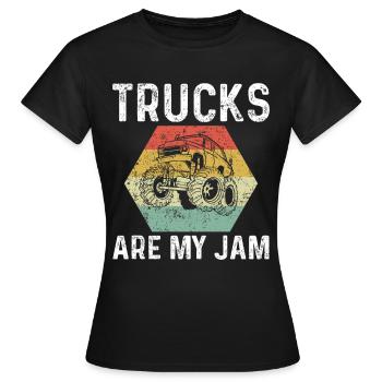 Monstertruck Rennen Show - Frauen T-Shirt - Schwarz - Vorne - AI Model Female 172 dark (172cm)