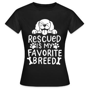 Refuge pour animaux association de protection des animaux sauvetage d'animaux - T-shirt Femme - noir - Devant - AI Model Female 172 dark (172cm)