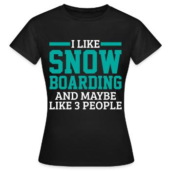 Snowboard snowboarder snowboard - T-shirt Femme - noir - Devant - AI Model Female 172 dark (172cm)