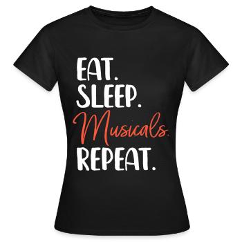 Musical - T-shirt Femme - noir - Devant - AI Model Female 172 dark (172cm)
