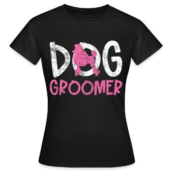 Salon de coiffure pour chien - T-shirt Femme - noir - Devant - AI Model Female 172 dark (172cm)
