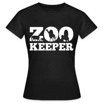 Zoo keeper animal keeper zoologist - Women's T-Shirt - black - Front - AI Model Female 172 dark (172cm)