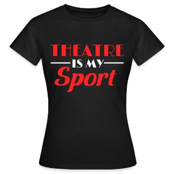Théâtre - T-shirt Femme - noir - Devant - AI Model Female 172 dark (172cm)