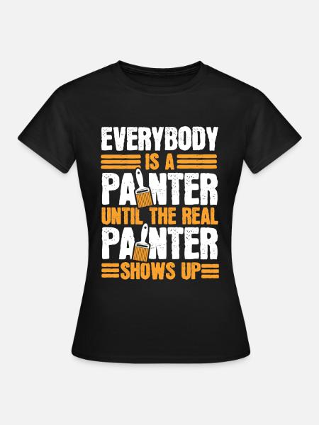 Maler - Frauen T-Shirt - Schwarz